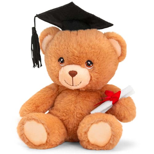 15cm Keeleco Graduation Bear - Calm Cuddle Buddy