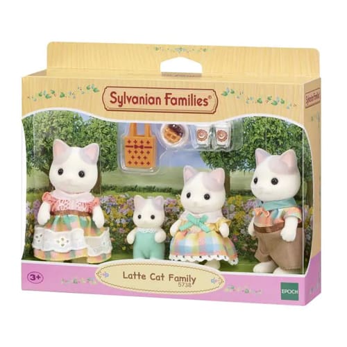 Sylvanian Families Latte Cat Family - Everyday Role Play